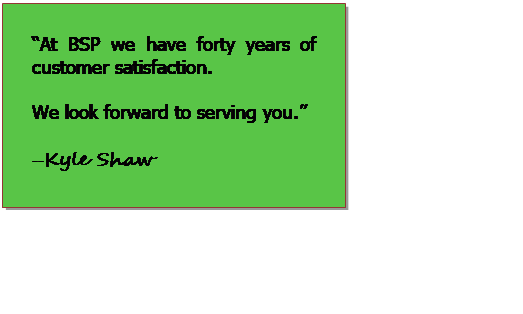 Forty years of customer satisfaction. We look forward to serving you.